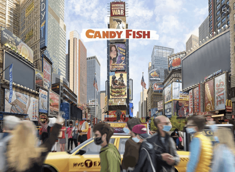 Parallax effect website scrolling - Candy Fish